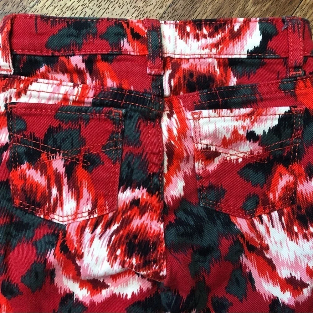 Gap Serious Stretch Rose Print Mini Skinny Jeans